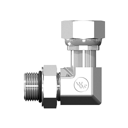 World Wide Fittings Male O-Ring Boss Adjustable to Female Flat Face O-Ring 90 Degree Elbow FS6809X16X16